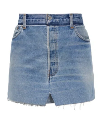 Vetements Belted Skirt In Blue