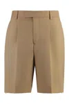 Vetements Virgin Wool Bermuda Shorts In Beige