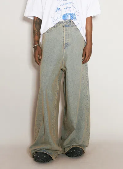 Vetements Big Shape Denim Jeans In Blue