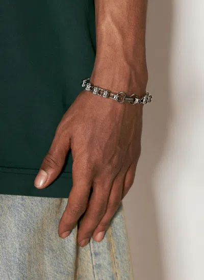 Vetements Biker Chain Bracelet In Silver