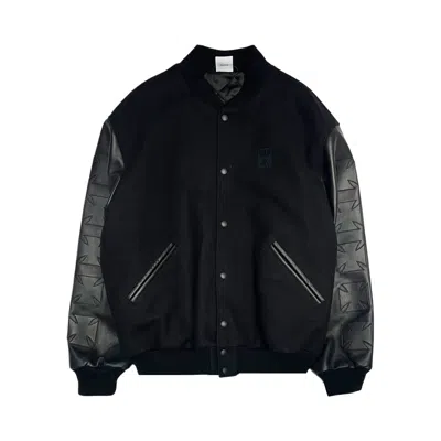 Pre-owned Vetements Biker Cross Embroidered Varsity Jacket 'black' | Men's Size M