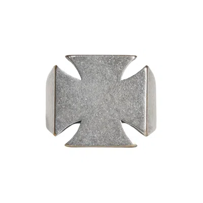 Pre-owned Vetements Biker Cross Minimal Ring 'silver' | Men's Size M