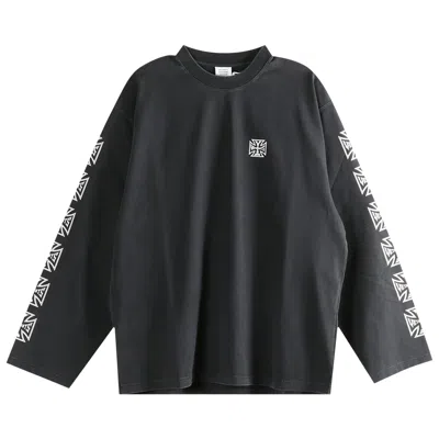 Pre-owned Vetements Biker Cross Sleeve Sweatshirt 'black' | Men's Size L