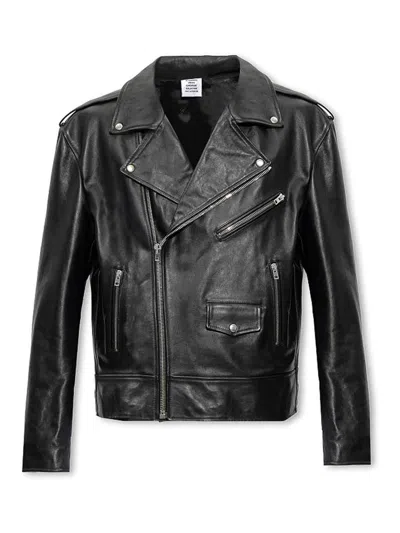 Vetements Biker Jacket In Black