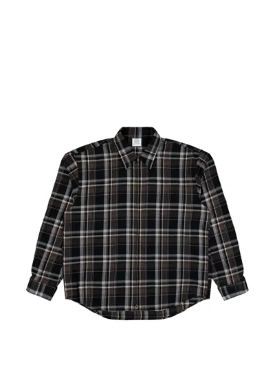 Vetements Black Biker Cross Logo Zip Up Shirt