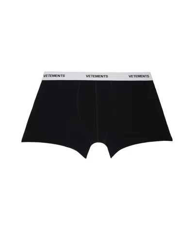 Vetements Black All Over Logo Boxers