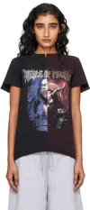Vetements Black & Burgundy Cradle Of Filth Cut-up Fitted T-shirt In Black