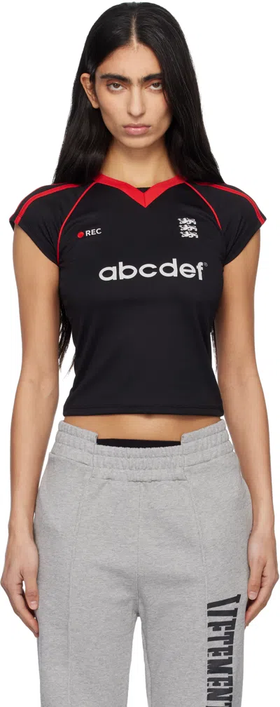 Vetements V-neck Short Sleeve T-shirt In Black