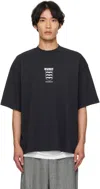 Vetements Black Bats Logo Regular T-shirt In Black