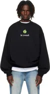 Vetements Mens Black Be Yourself Relaxed-fit Cotton-blend Sweatshirt Xl In Black