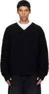Vetements Black Cable-knit Sweater In Black