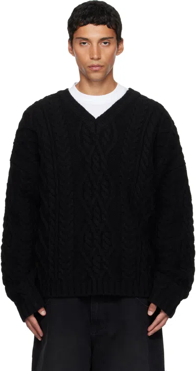 Vetements Black Cable-knit Sweater