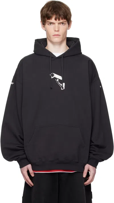 Vetements Black 'cctv' Oversized Hoodie