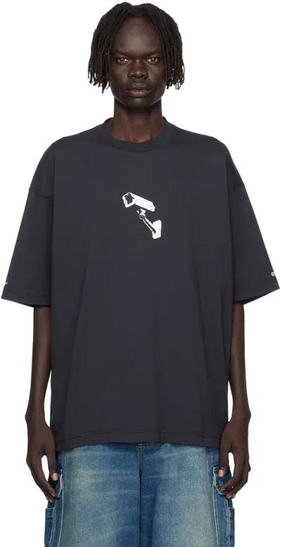 Vetements Black 'cctv' Oversized T-shirt