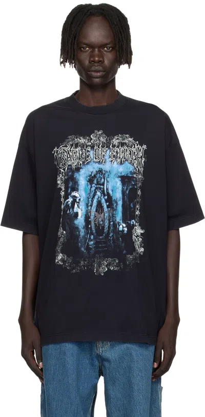 Vetements Black Cradle Of Filth Butterfly Oversized T-shirt