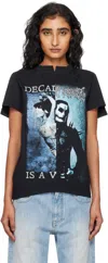 Vetements Black Cradle Of Filth Cut-up Fitted T-shirt In Black