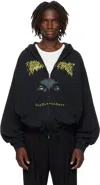 Vetements Black Cradle Of Filth 'pandaemonaeon' Zip Hoodie In Black