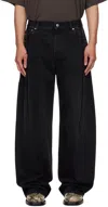 Vetements Black Painted Anarchy Reworked Jeans In Black