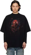 Vetements Oversize Short Sleeve T-shirt In Black/red