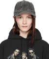 Vetements Black Destroyed Logo Cap In Black
