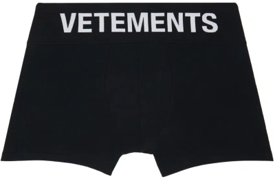 Vetements Black Elasticized Boxer