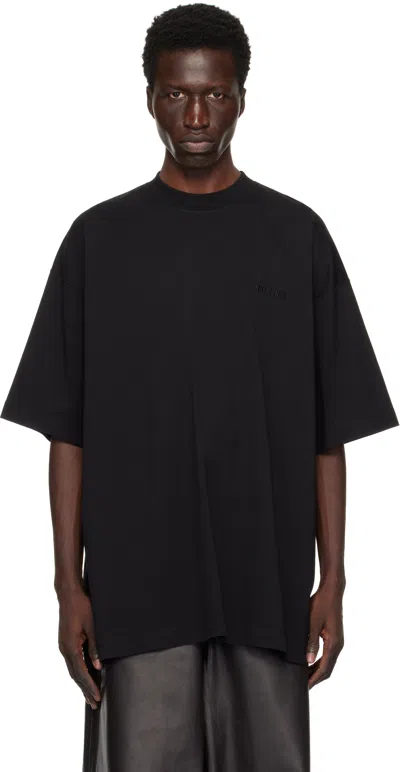 Vetements Black Embroidered Logo T-shirt