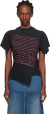 Vetements Black 'fuck' Shifted T-shirt In Black
