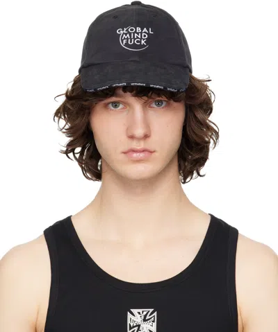 Vetements Black 'global Mf' Cap
