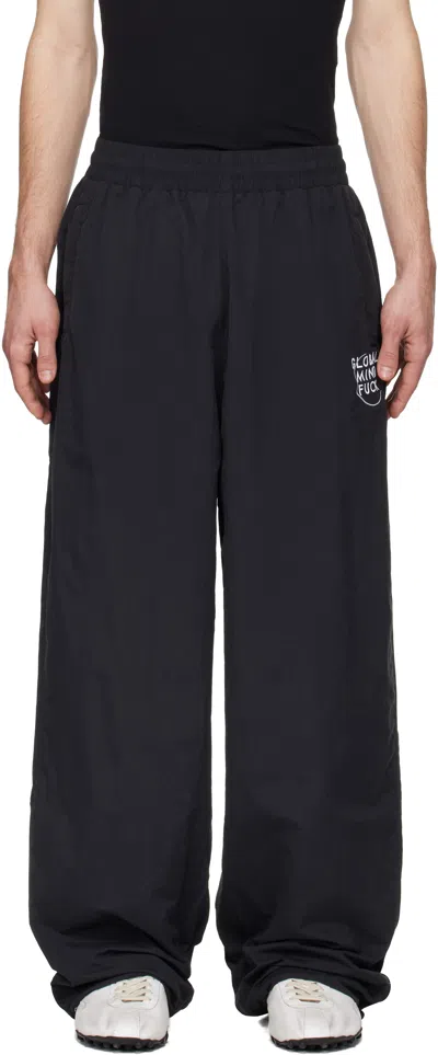 Vetements Black 'global Mf' Track Pants