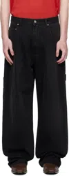 Vetements Black Painted Anarchy Reworked Jeans In Black
