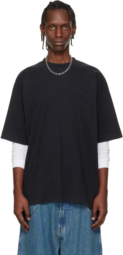Vetements Black Iconic Logo T-shirt