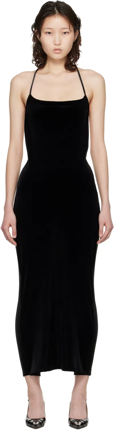 Vetements Black Installed Leggings Maxi Dress