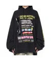 Vetements Black Jersey 'dominatrix Hotline' Hoodie In Black
