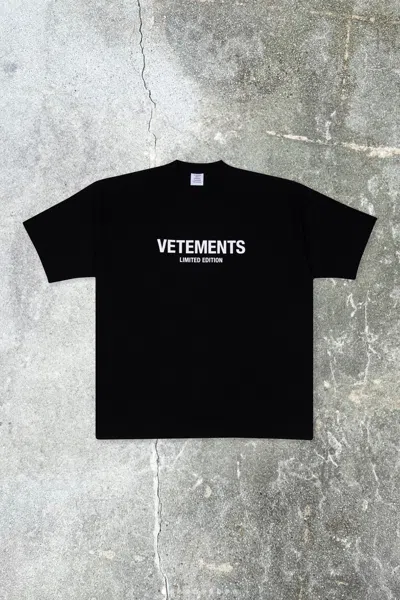 Pre-owned Vetements Black 'limited Edition' T-shirt