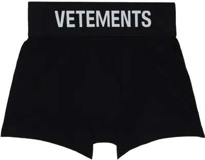 Vetements Black Logo Boxers