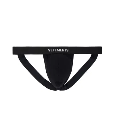 Vetements Black Logo Jock Strap