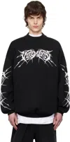 VETEMENTS BLACK METAL LOGOS SWEATER
