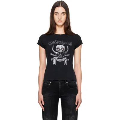 Vetements Black Motorhead Edition Skull Cut-up Fitted T-shirt