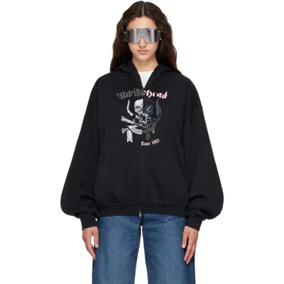 Vetements Black Motörhead Edition Zip Up Hoodie