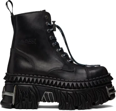 Vetements Black New Rock Edition Combat Boots