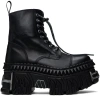 Vetements Black New Rock Edition Combat Boots In Black