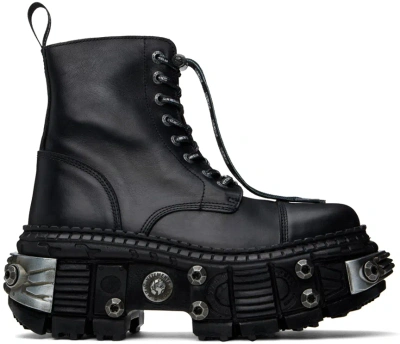 Vetements Black New Rock Edition Destroyer Boots