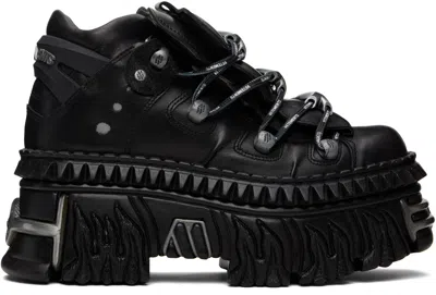 Vetements Black New Rock Edition Fire Platform Sneakers