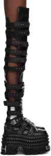 Vetements Black New Rock Edition Gamer Tall Boots In Black