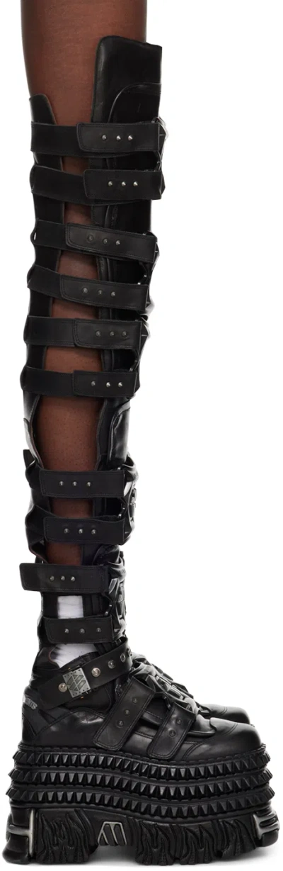 Vetements Black New Rock Edition Gamer Tall Boots