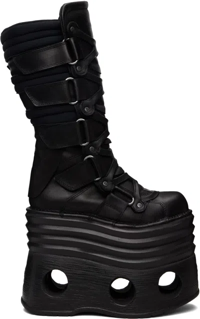 Vetements Black New Rock Edition Platform Tower Boots