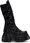 Vetements Black New Rock Edition Tower Boots In Black