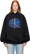 Vetements Black 'night In Paris' Oversized Hoodie In Black