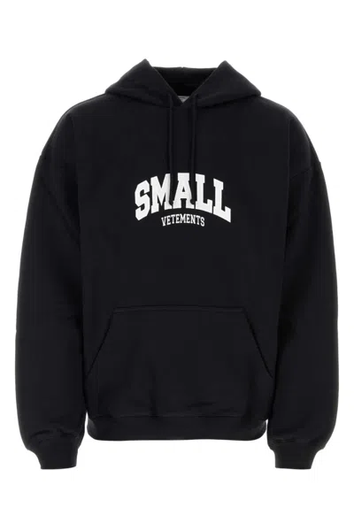 VETEMENTS BLACK OVERSIZE SWEATSHIRT