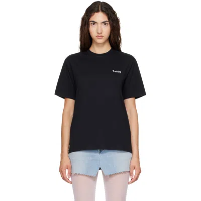Vetements Black Oversized 't-shirt Definition' T-shirt